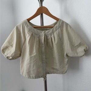 Cute Beige Cropped Blouse